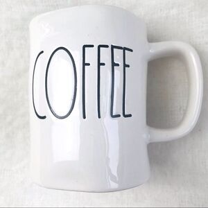 Magenta Rae Dunn LL White COFFEE Mug with black script